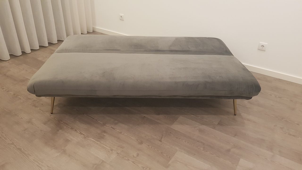 Sofá cama cinzento
