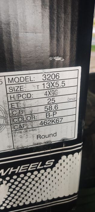 Диски ZW Zorat Wheels 3206 5.5x13 4x98 ET25 DIA 58.6 BP