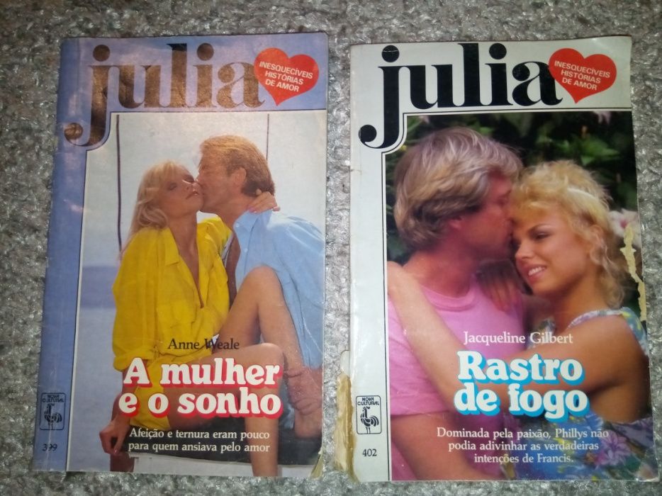 2 livros antigo julia