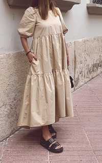 Popelinowa sukienka Zara XS