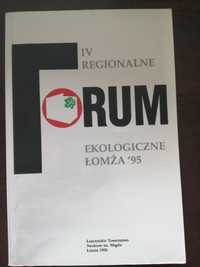 Książka IV regionalne forum ekologiczne Łomża 95