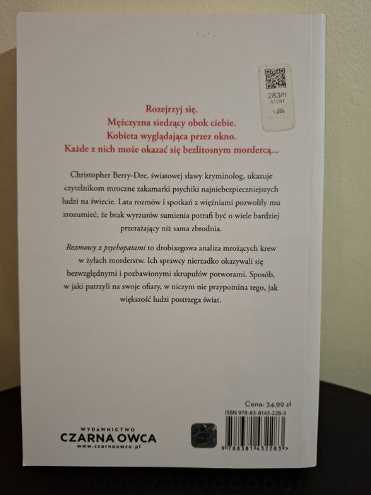 Książka Rozmowy z psychopatami Christopher Berry-Dee