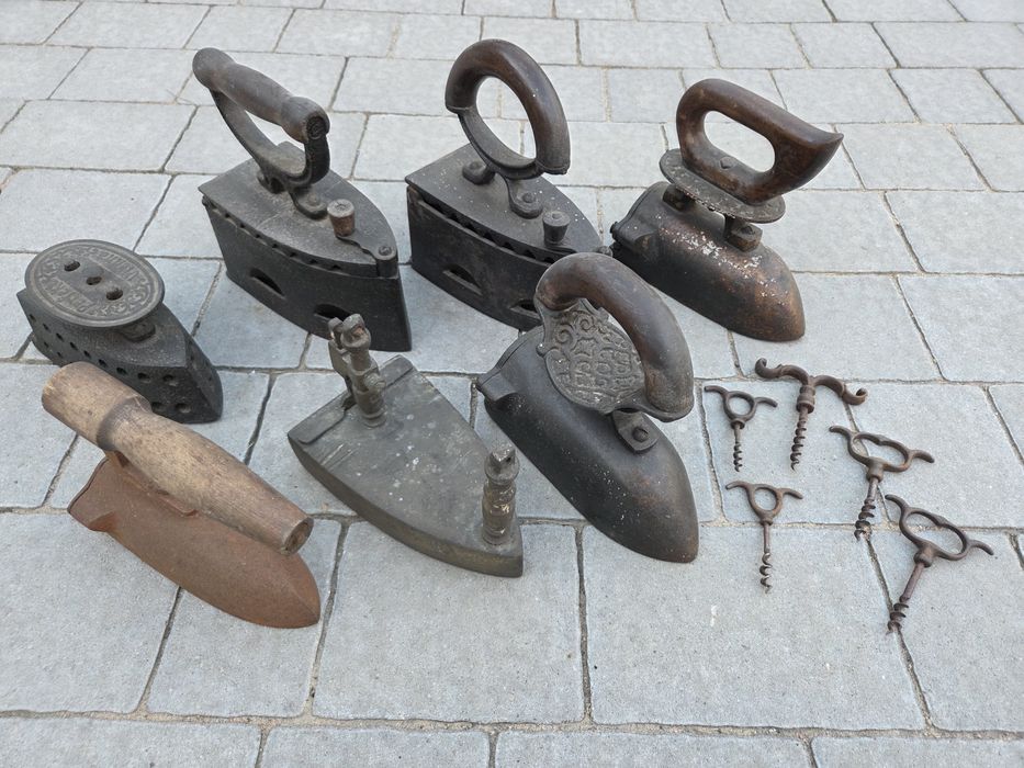 Stare żelazka na węgiel i duszę