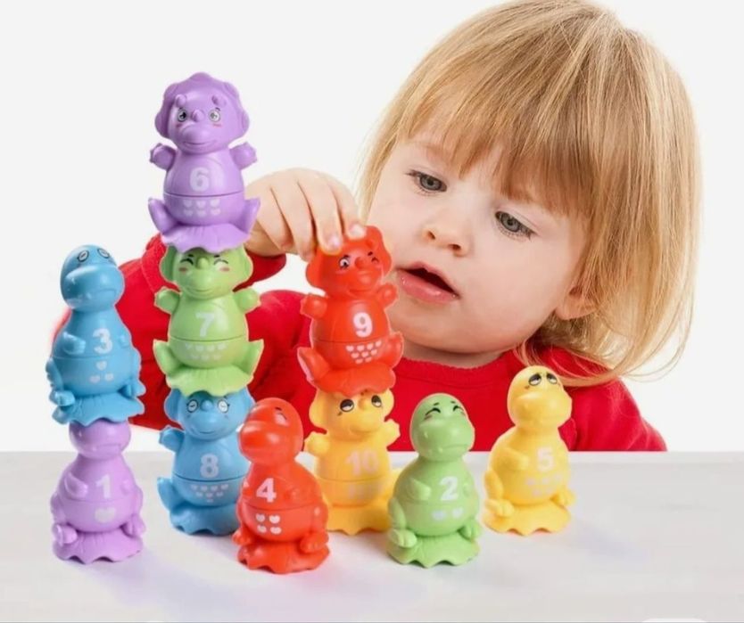 Монтессорі динозаврики сортер сортувальник, іграшка “Дятел і дерево”