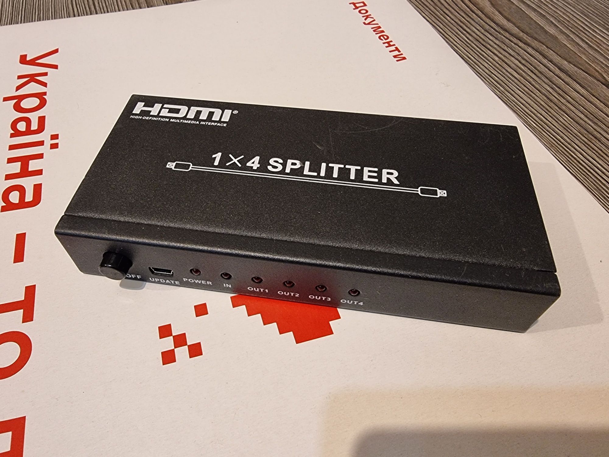 HDMI сплітер Viewcon VE401 хаб розгалужувач splitter