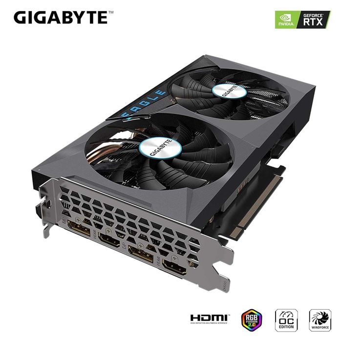Placa Gráfica Nvidia Gigabyte RTX 3060TI Eagle OC 8GB DDR6 c/ Caixa