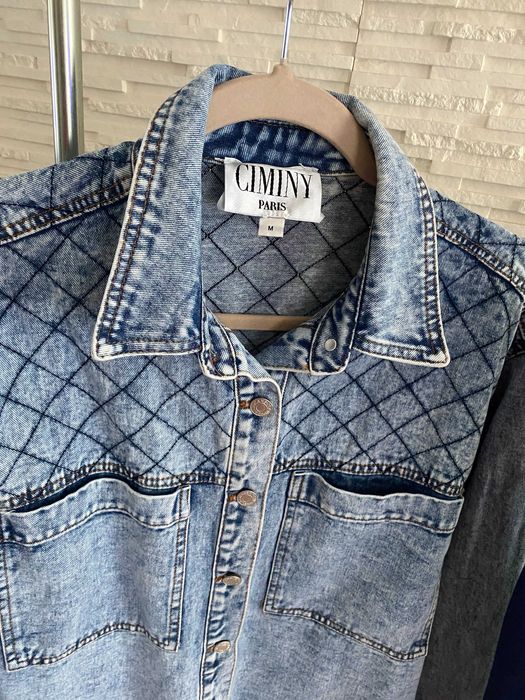 Ciminy Paris katana - koszula dżinsowa z przeszyciami  oversize M-L
