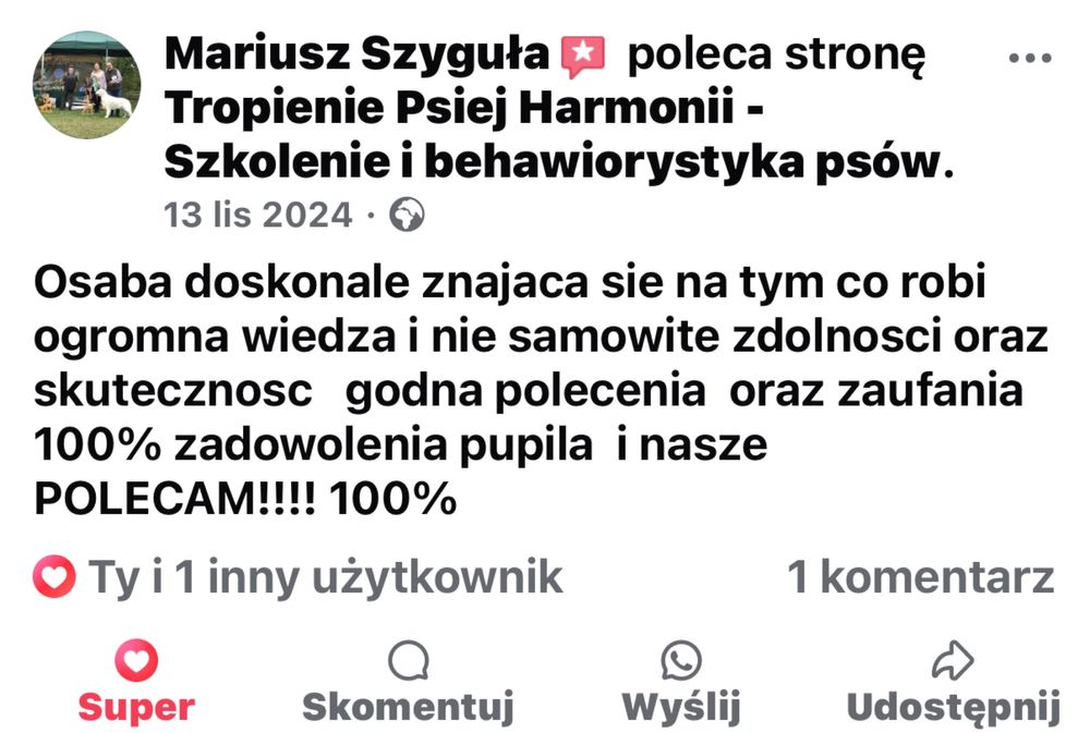 Behawiorysta i Szkolenie psów Poznań Swarzędz