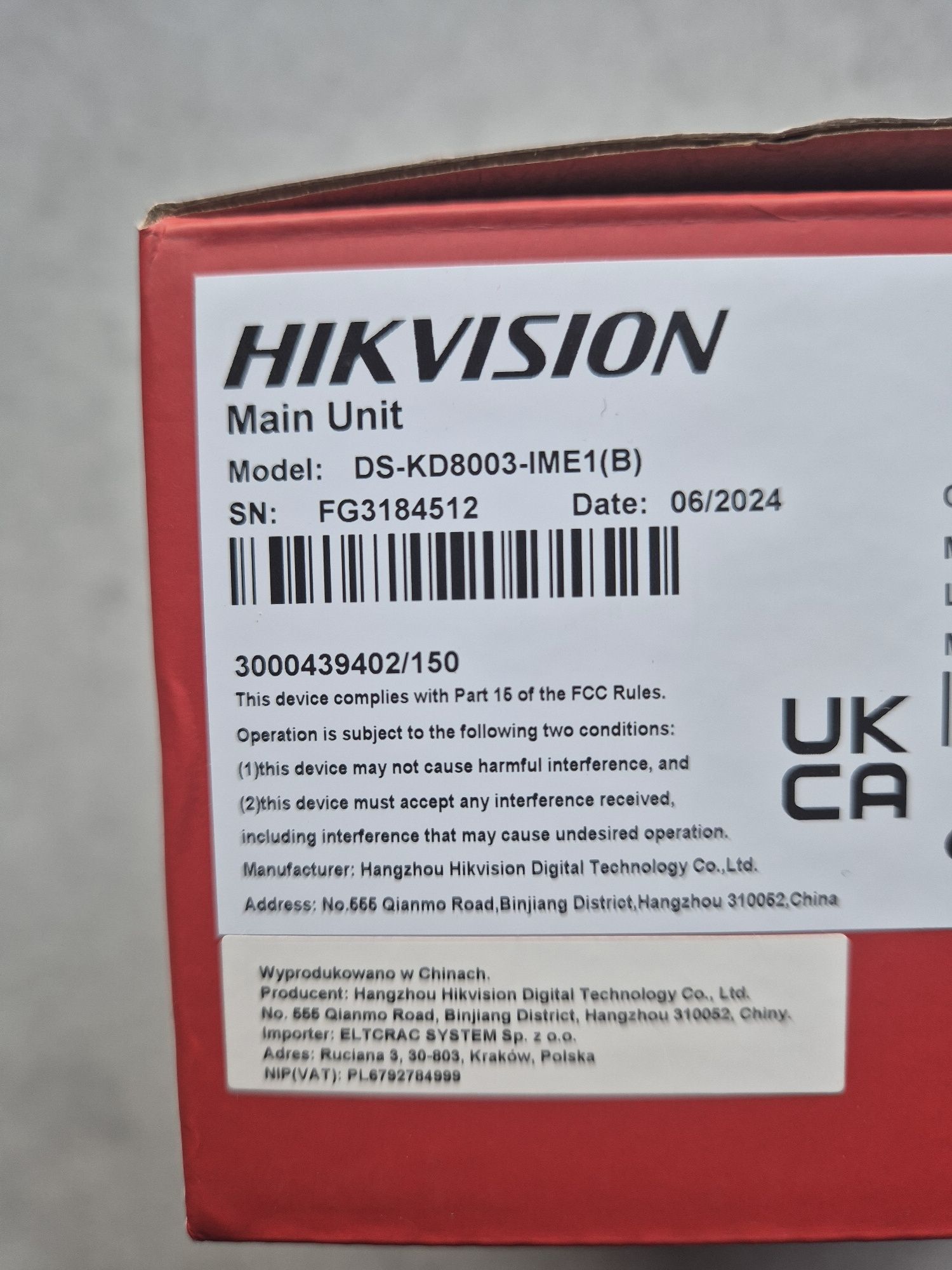 Moduł kamery wideodomofonu HIKVISION_DS-KD8003-IME1/EU 2Mpx