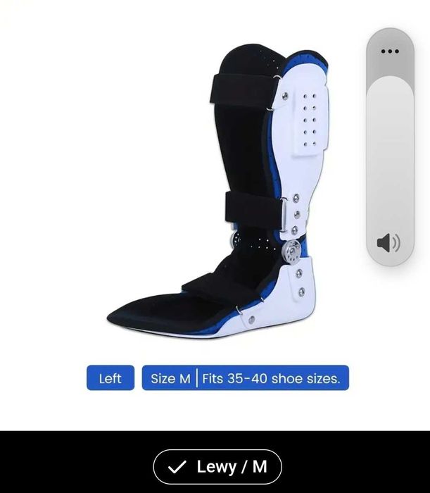 Nowa orteza na lewą nogę rozmiar M