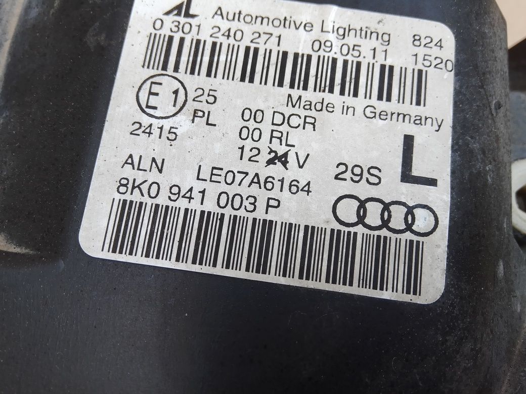 Xenon lewy audi a4 8k0 B8 LED nieskrętny Europa