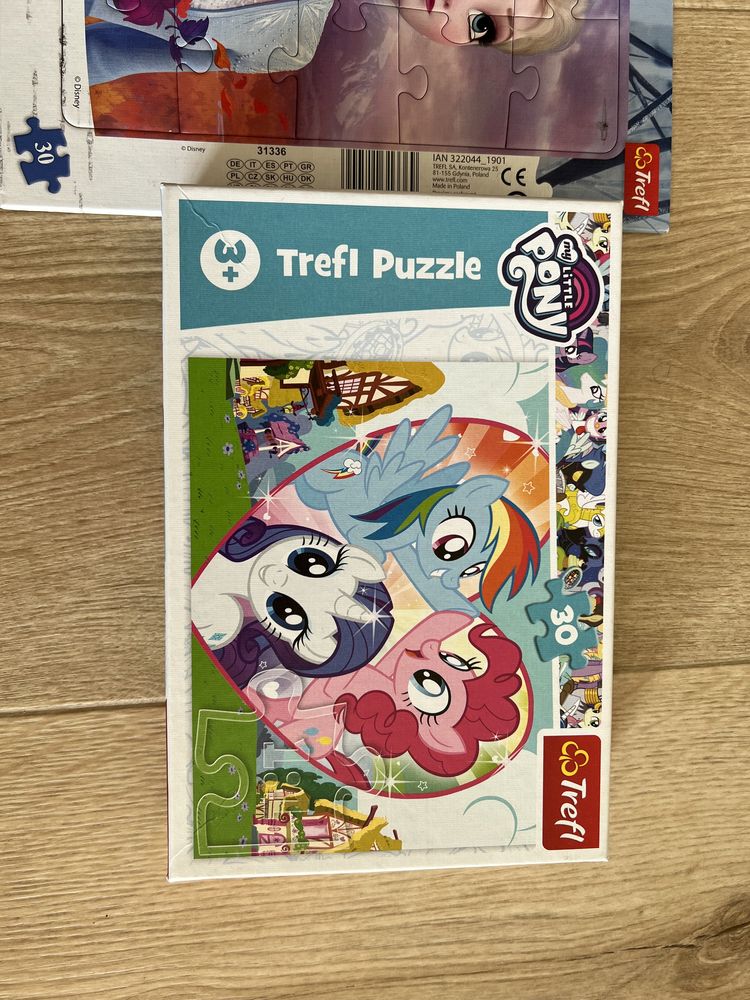 Puzzle dla dziecka, 3+, Pony, kucyki, Frozen, Kraina Lodu