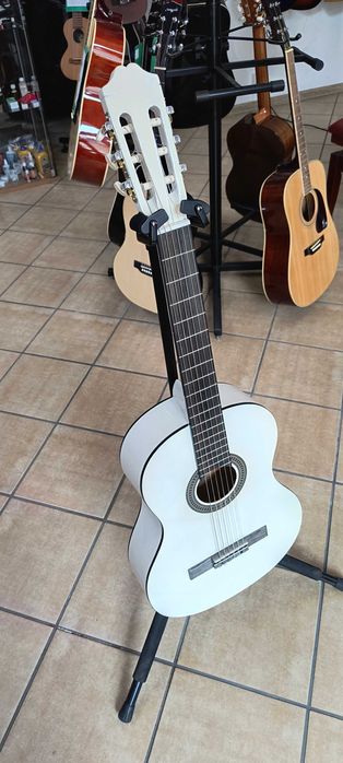 Gitara Klasyczna Ambra Viva White 4/4 Używana Bardzo Dobry Stan Biała