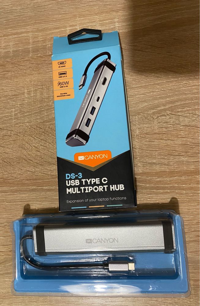 Мультипортова док-станція Canyon 4-в-1 USB Type CDS-3 (CNS-TDS03DG)