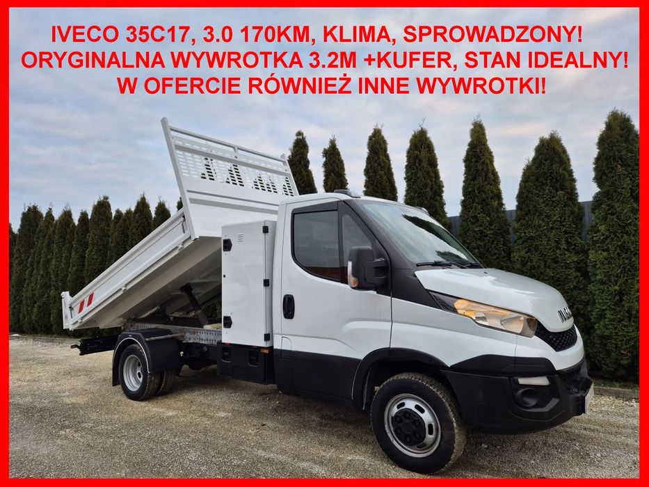 Iveco IVECO 35C17 3.0 170KM *HIMATIC*  Wywrotka +Kufer, Kiper 3.2m, Klima, Sprowadzony, Idealny!