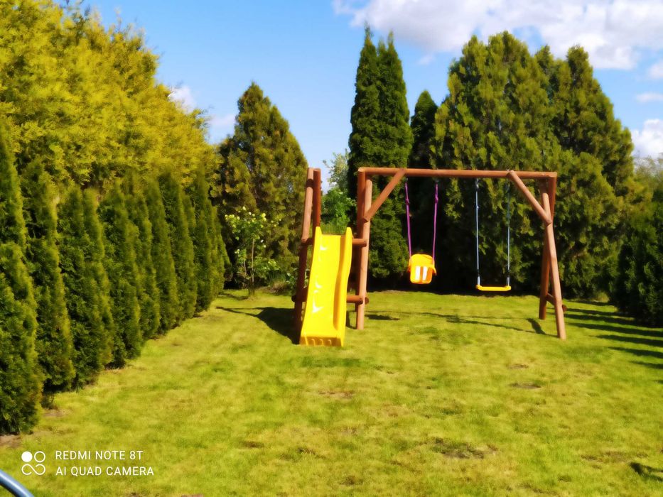 Drewniany Plac Zabaw do Ogrodu GOOFY Ślizg 2X Huśtawka PRODUCENT