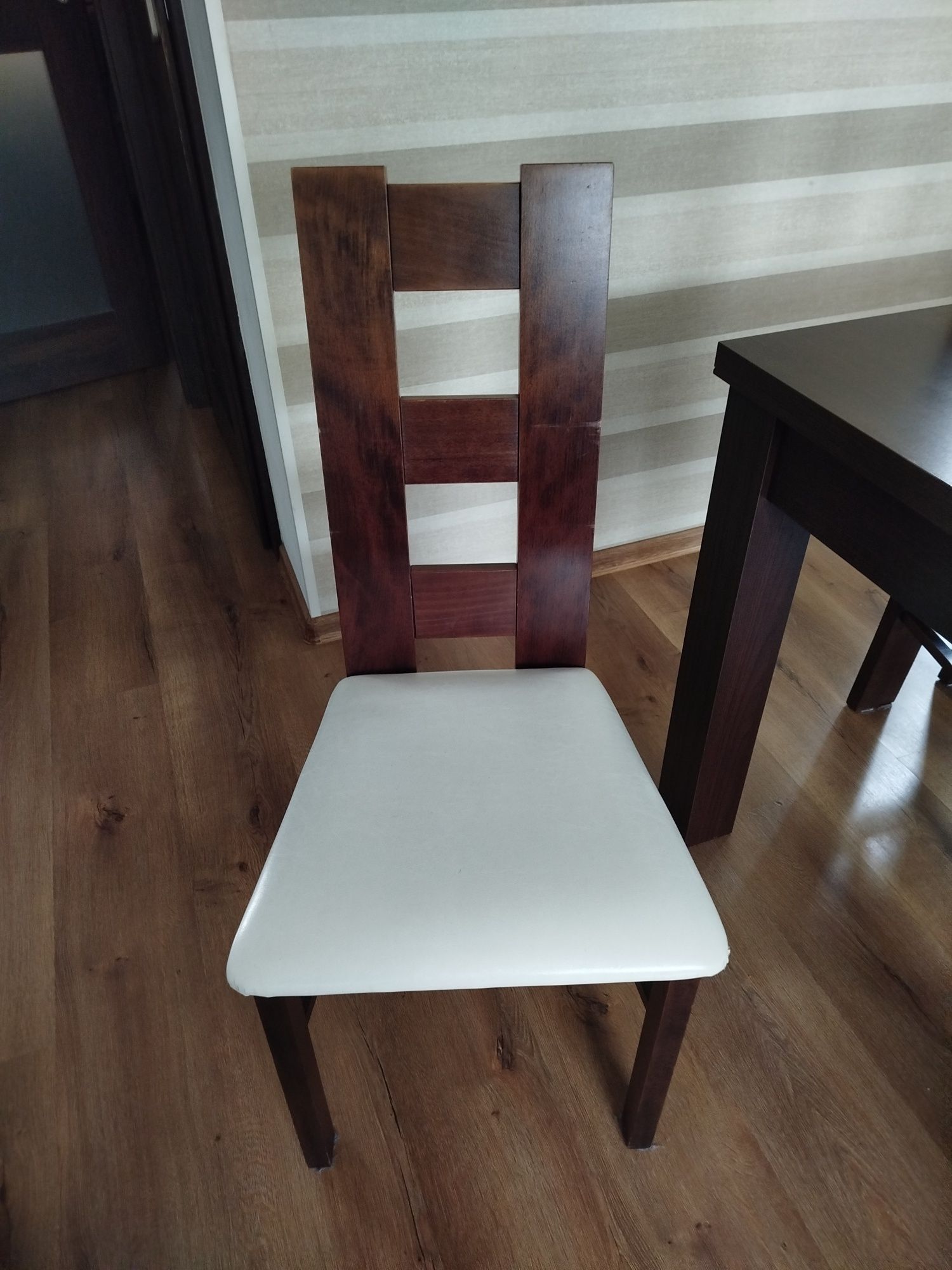 Stół rozkładany z 6 krzesłami, wenge, jadalnia, salon
