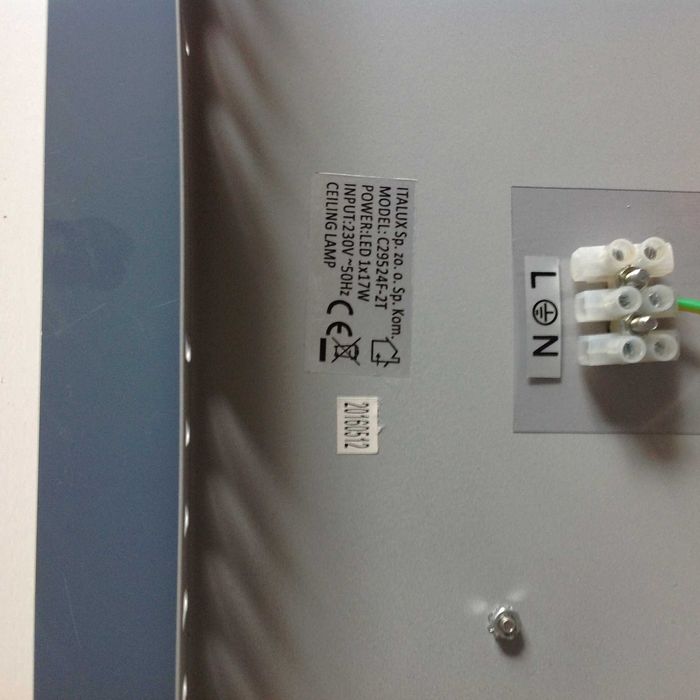 Plafon kinkiet lustro i szkło z kryształowym efektem