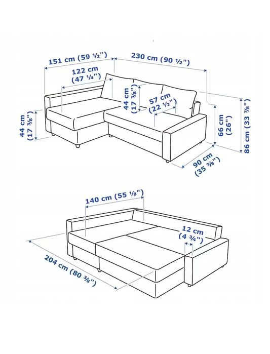 Sofa narożnik z funkcją spania łóżko szary grafitowy