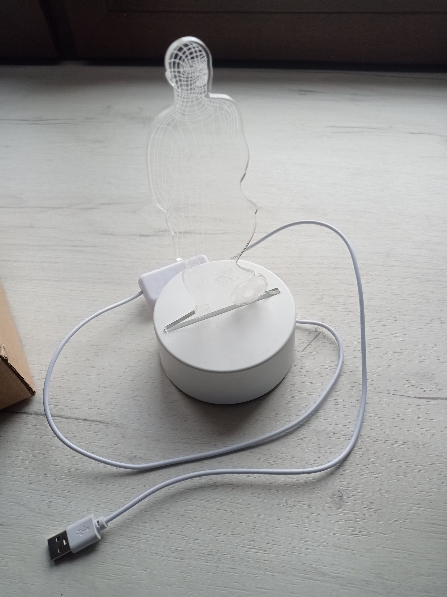 Lampka 3D piłkarz