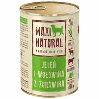 MAXI NATURAL Karma mokra dla psów bez zbóż Z JELENIEM w puszce 400g