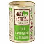 MAXI NATURAL Karma mokra dla psów bez zbóż Z JELENIEM w puszce 400g