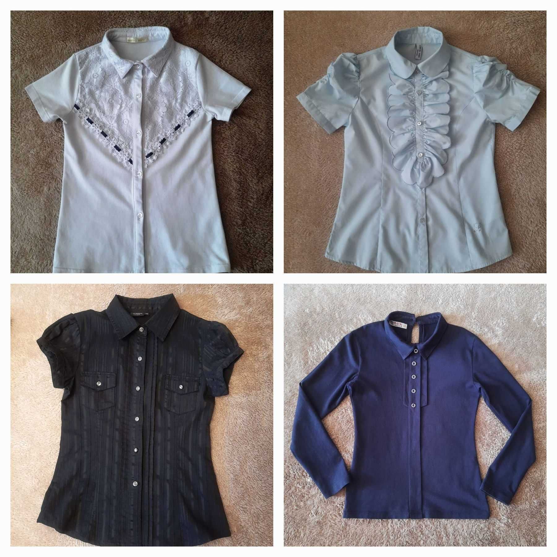 Блузки школьные и реглан, блузи шкільні на 9-12 лет