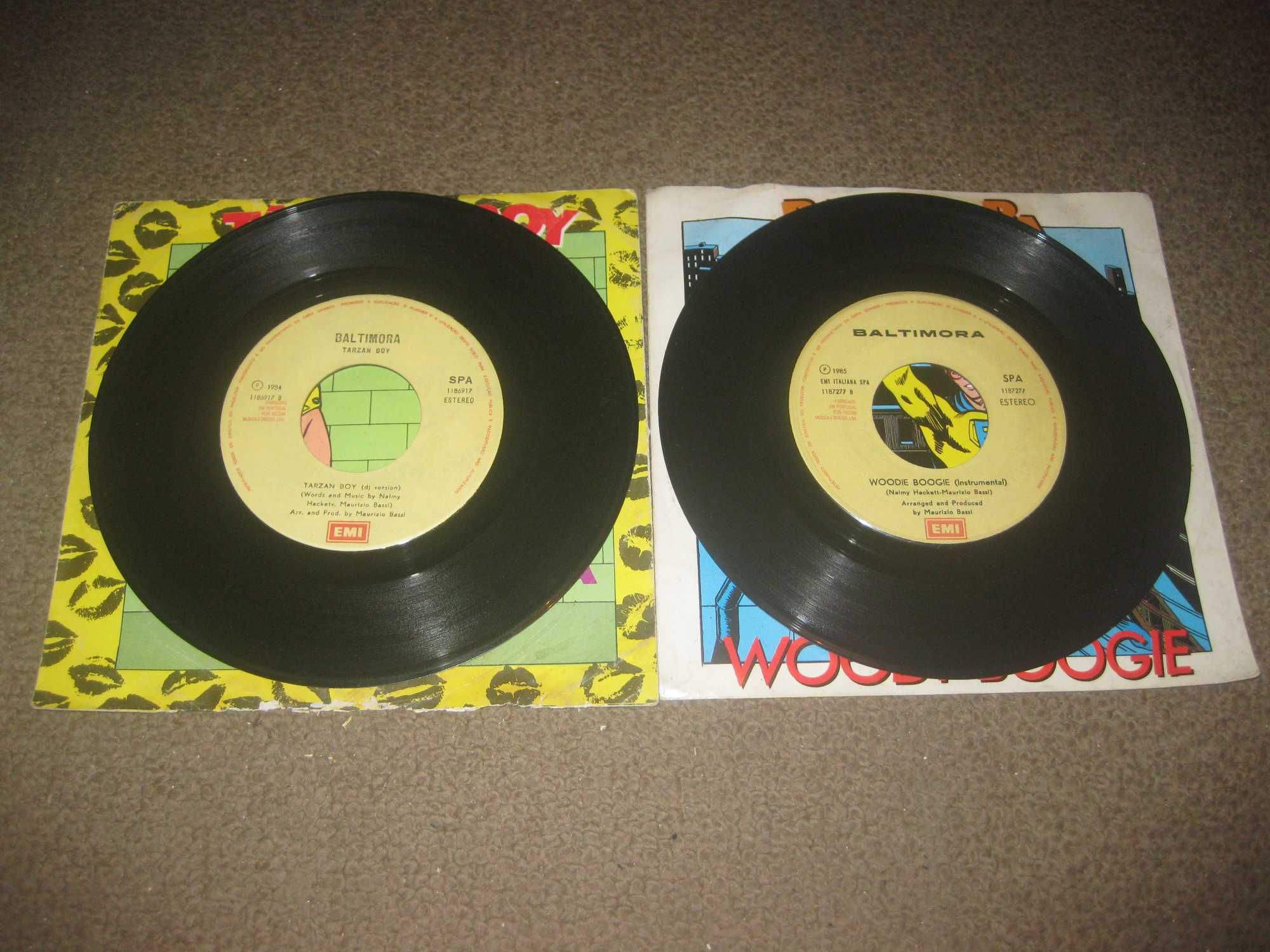 2 Discos em Vinil Single 45 rpm dos Baltimora
