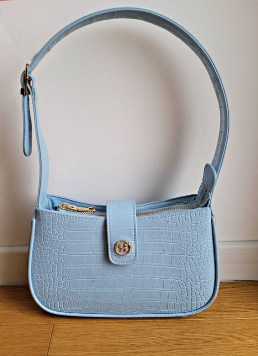 Jasnoniebieska torebka na ramię nadruk zwierzęcy Victoria Hyde