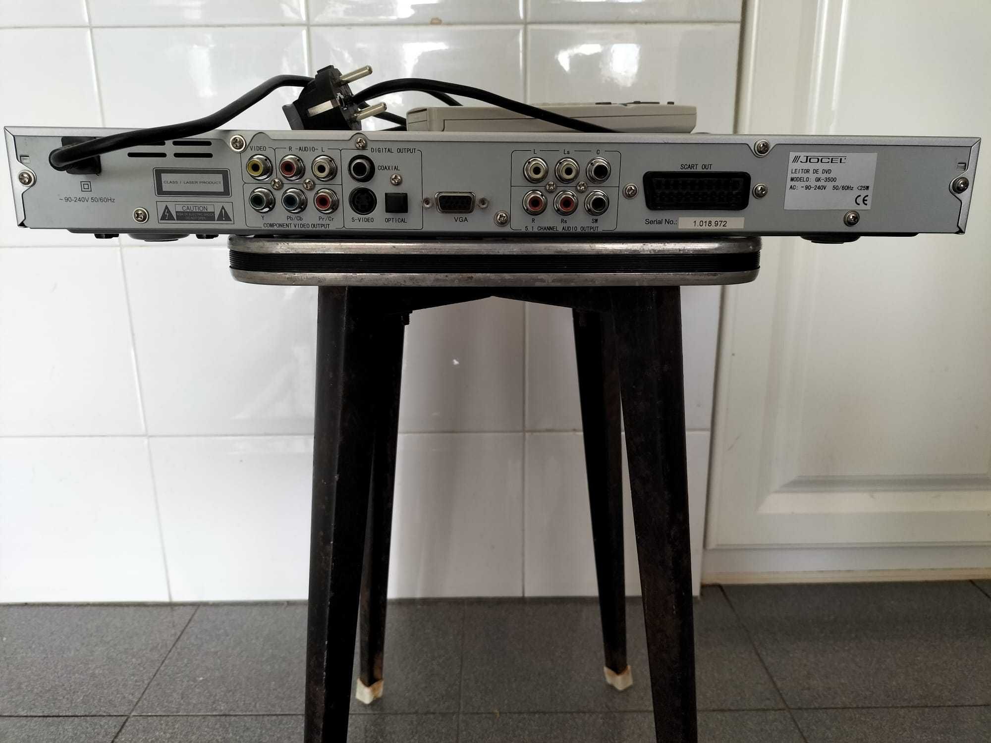 Leitor de DVD marca Jocel. Modelo: GK-3500.