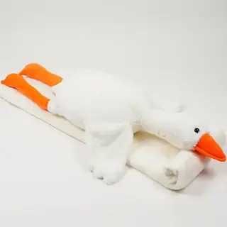 Плед-подушка игрушка гусь-обнимусь 3в1 (130см) белый