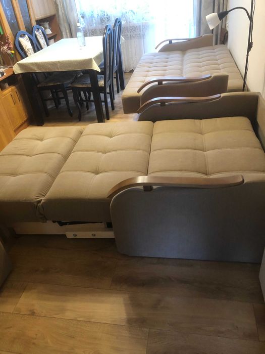 Komplet wypoczynkowy w bardzo dobrym stanie - wersalka, sofa, fotel