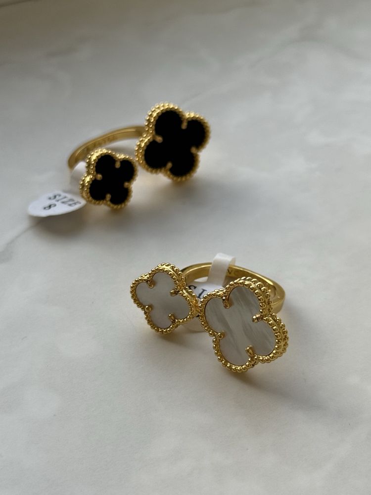Каблучка  van cleef, покриття позолотою 750 проби