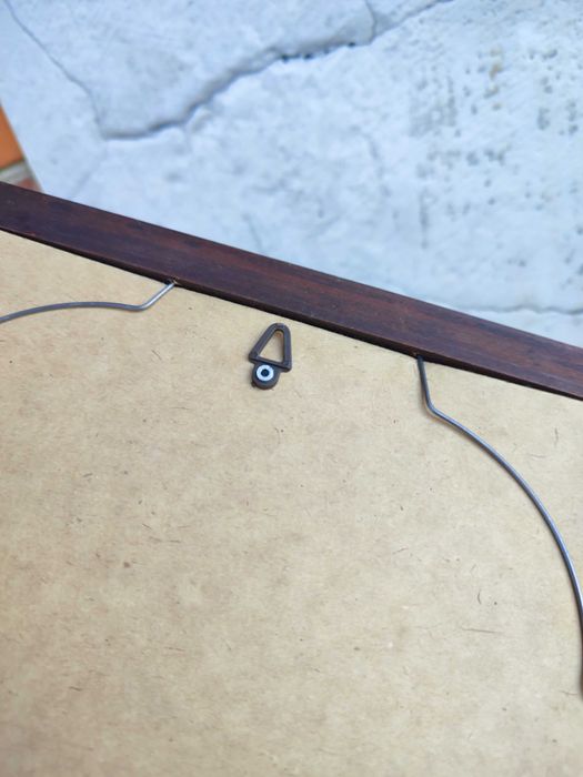 Obrazek - Haft w drewnianej ramie - vintage - design - Kwiaty