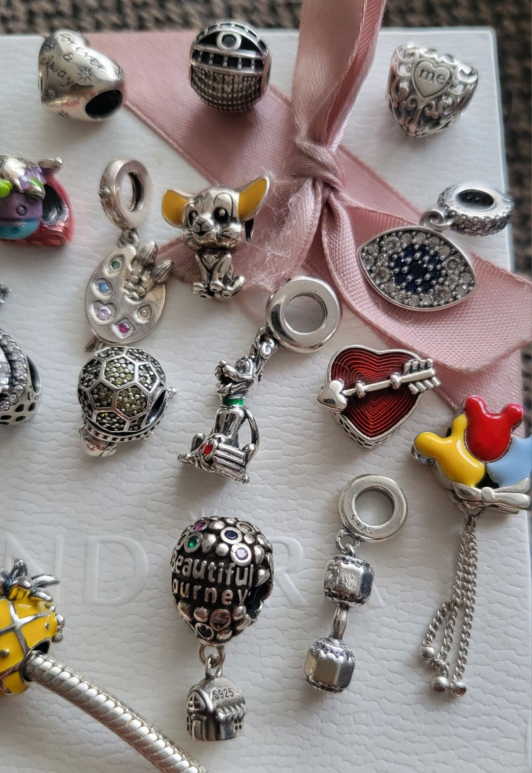Charms koralik zawieszka do Pandora, kwiatek koniczynka biedronk