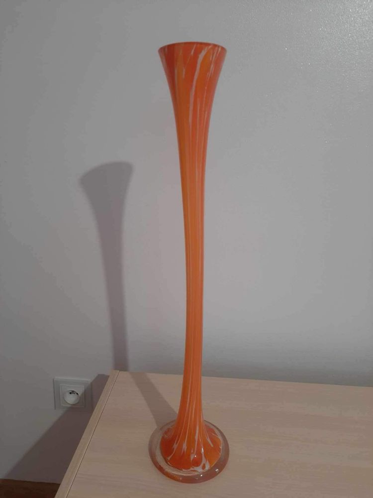Wazon szklany pomarańczowy