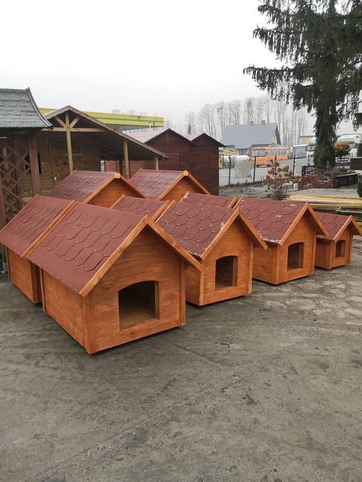 Buda dla psa ocieplana solidna każdy wymiar Owczarek