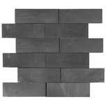 Kamień Dekoracyjny Naturalny Łupek Elewacyjny 30x10 Mattle Black