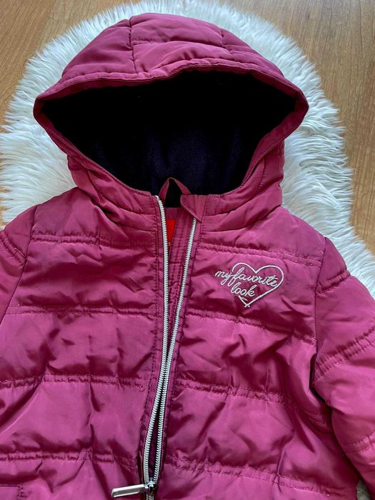 s.Oliver 98 kurtka bordowa r. 3 zimowa ocieplana