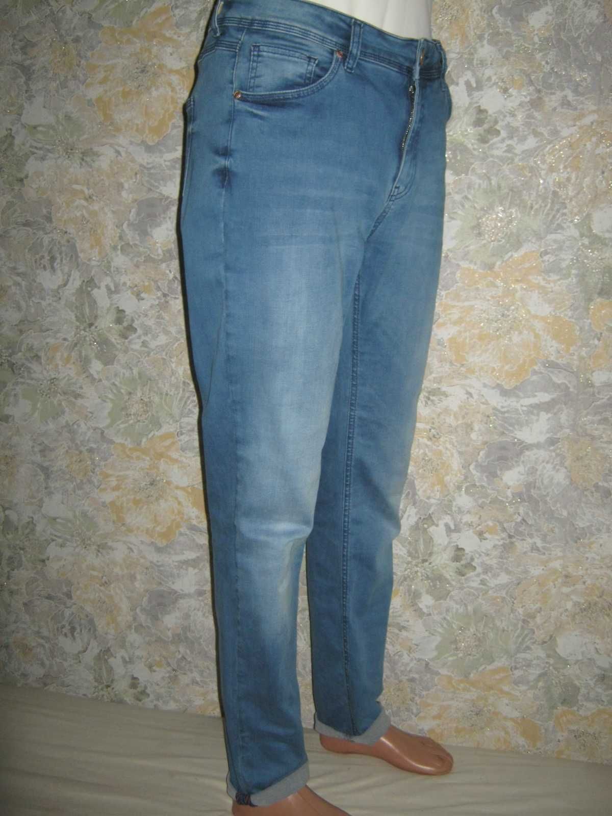 Rosa Рfeffer женские голубые джинсы высокая посадка тянутся