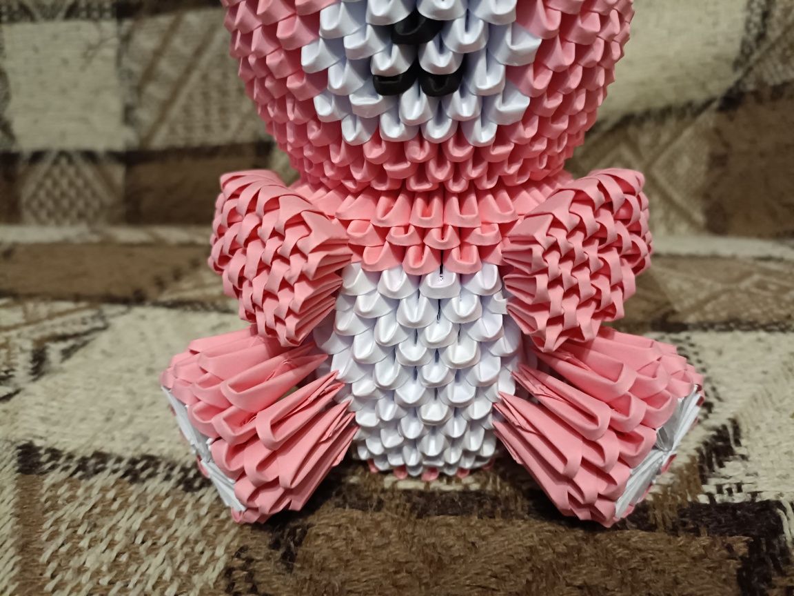 Duży Miś Origami Modułowe 3D
