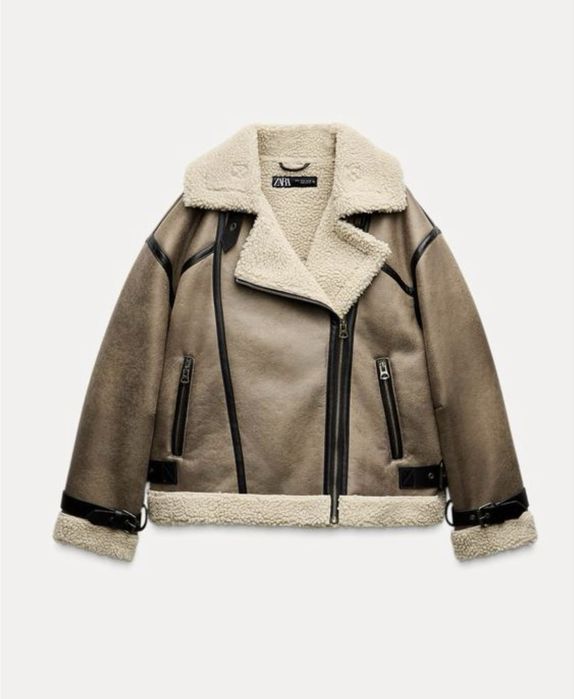 Дублянка куртка дубленка  zara  с м