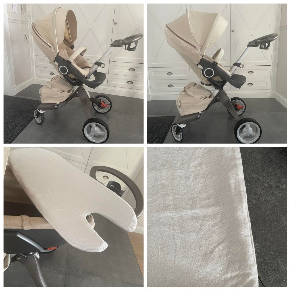 Stokke Xplory V5 wózek komplet Beinge dodatki melange