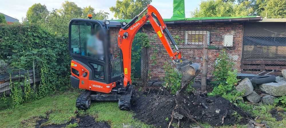 Usługi wynajem mini koparka prace ziemne brukarstwo ogrody