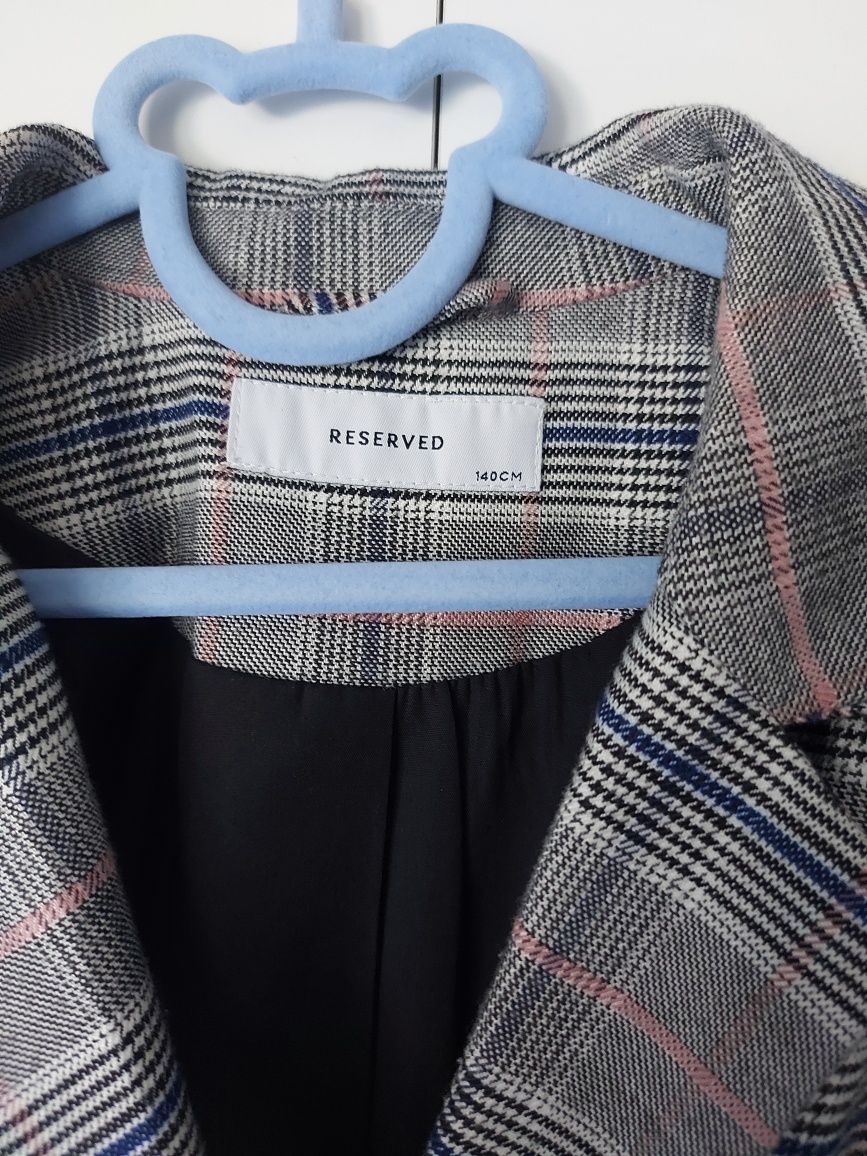 Marynarka dziewczęca w kratę Reserved rozmiar 140
