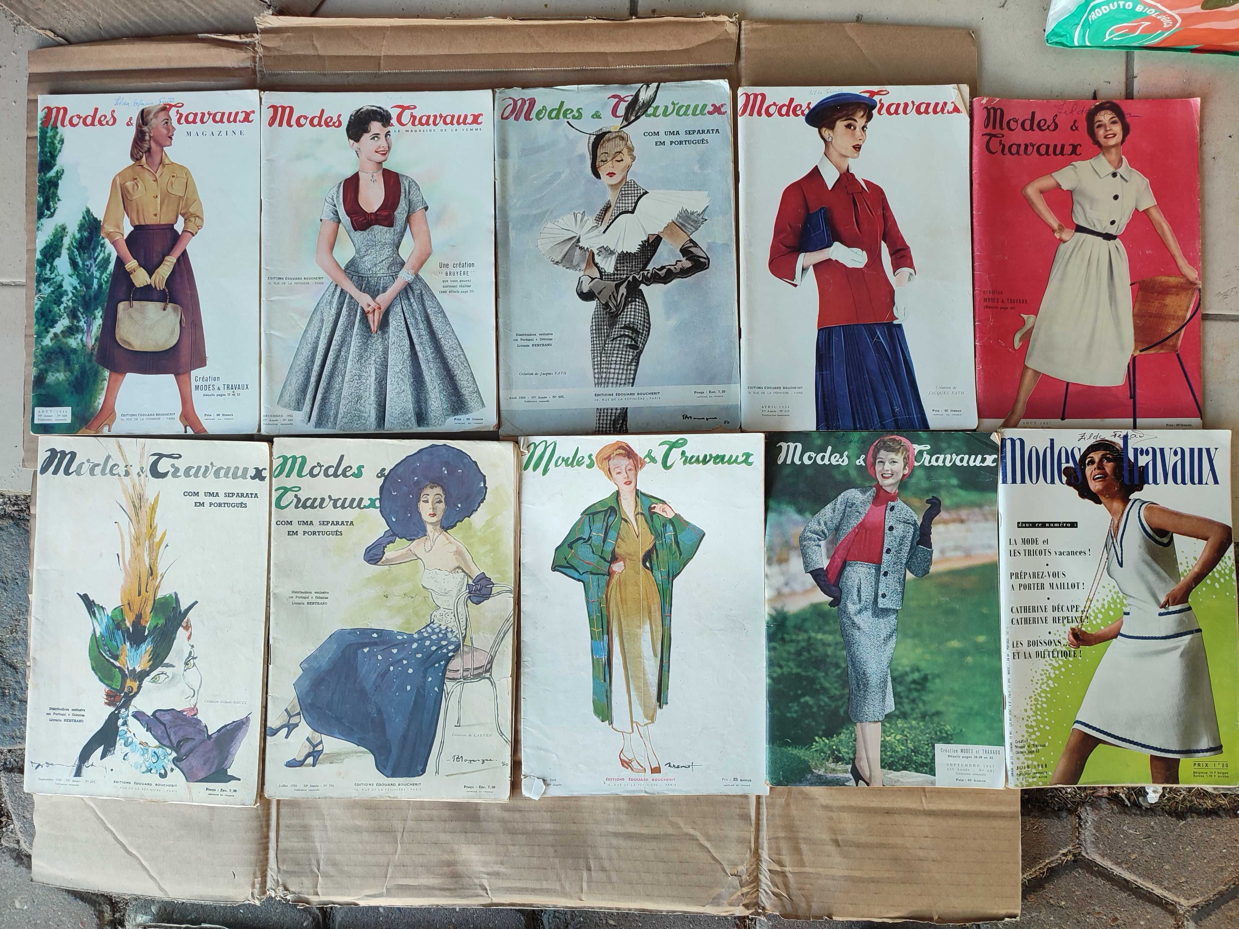 Lote 30 Revistas de Moda Antigas Modes & Travaux