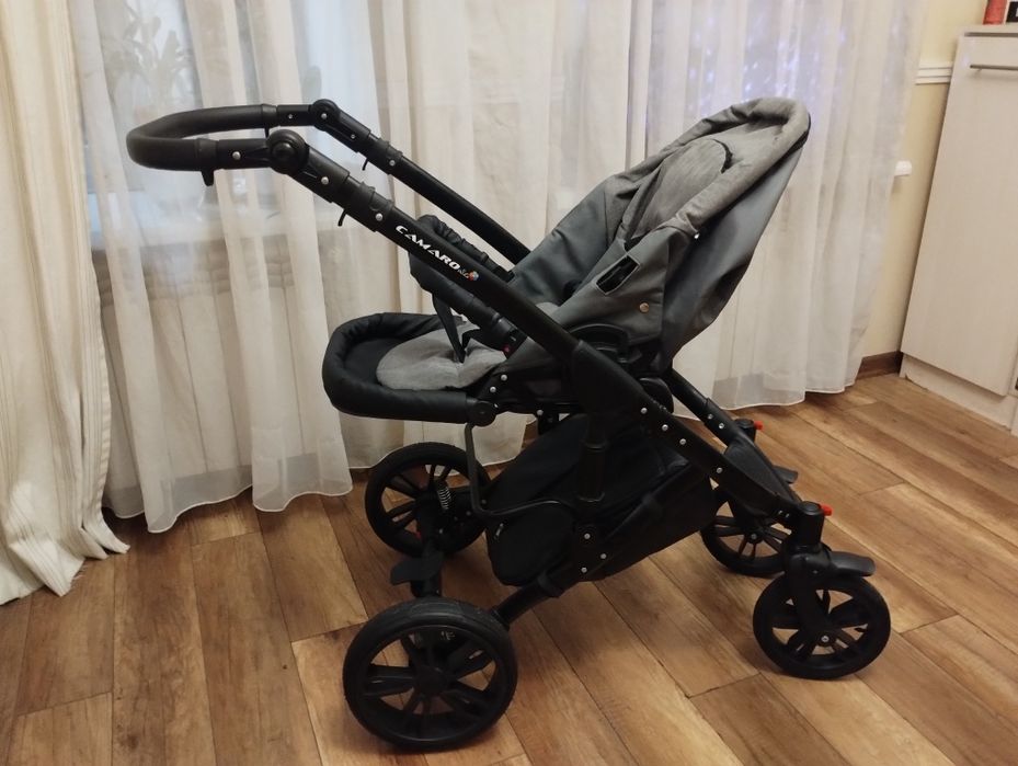 НОВАЯ Коляска 2в1 Alis Camaro ЭКО-КОЖА,Двойная Амортизация, Шасси 60см