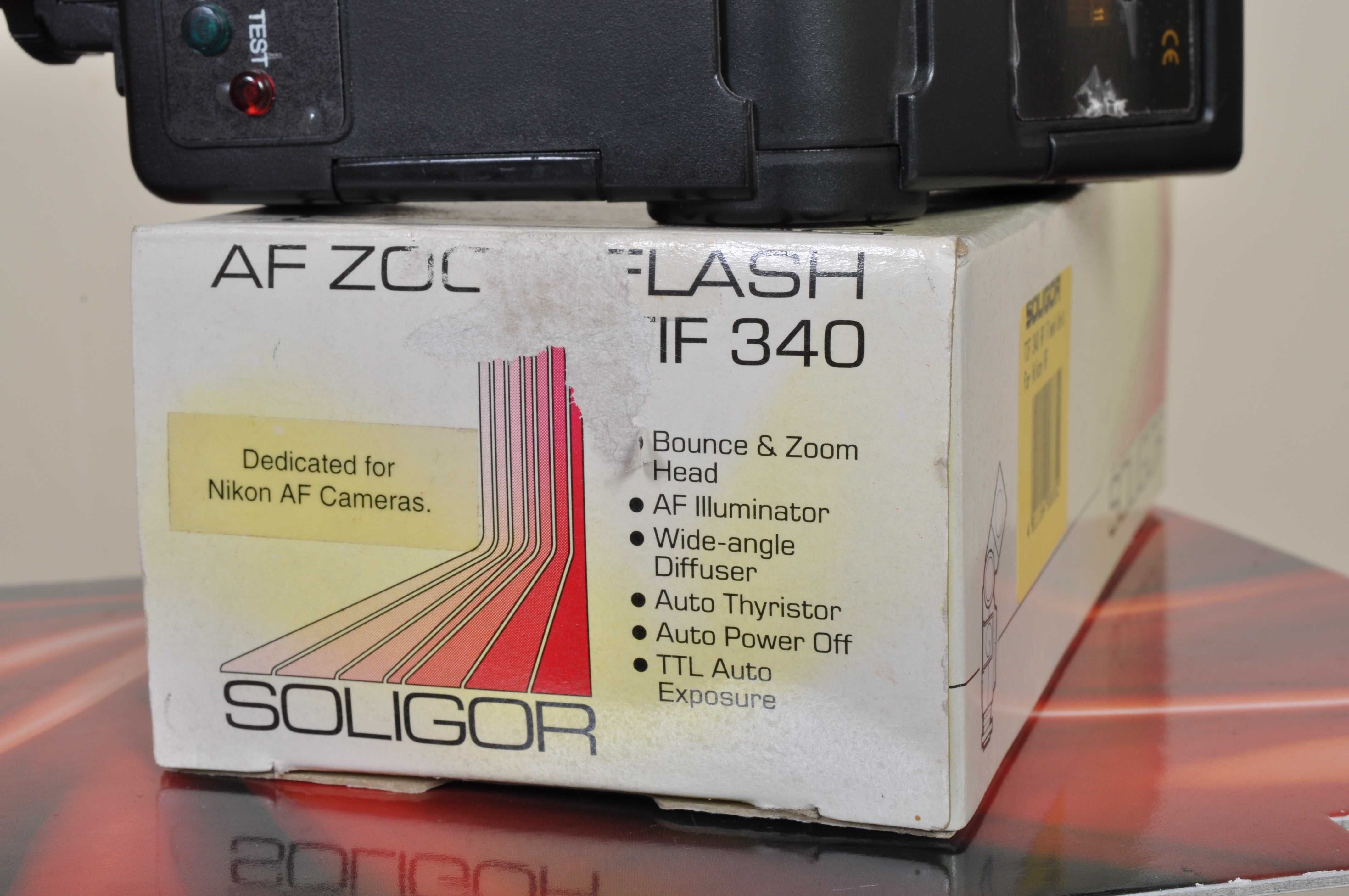 Flash Soligor AF 340, novo, TTL para Nikon analógicas. Fatura/nif.