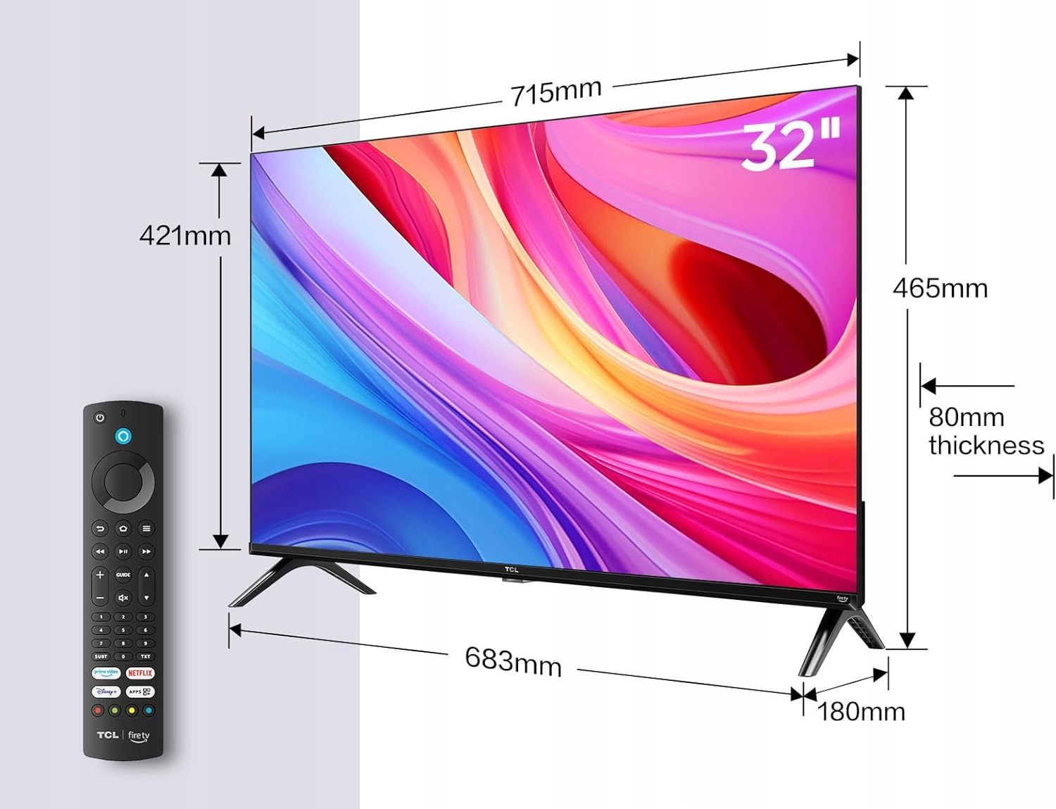Telewizor LED TCL 32SF540 32" Full HD czarny