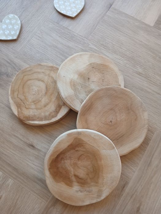 Naturalny okrągły plaster drewna pod stroik świąteczny podkładka drewn